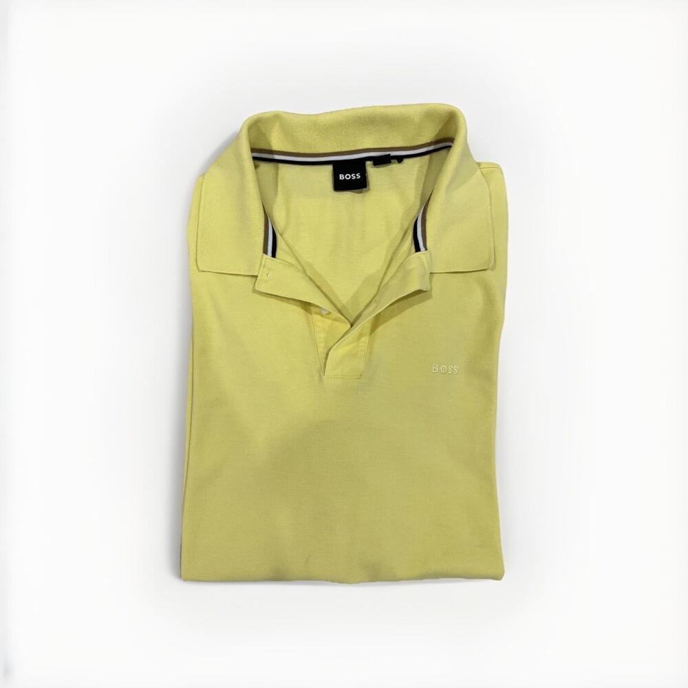 HUGO BOSS MENS POLO YELLOW SIZE XL GREAT CONDITION!